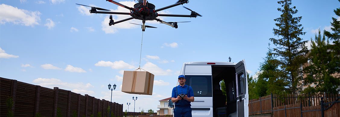 Man flying Drone